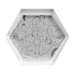 Adventure Time Finn Jake Cartoon Hexagon Wood Jewelry Box by Bedest