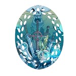 Adventure Time Lich Ornament (Oval Filigree) Front