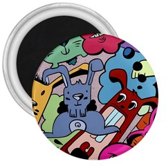 Graffiti Monster Street Theme 3  Magnets by Bedest