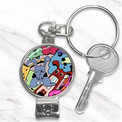 Graffiti Monster Street Theme Nail Clippers Key Chain by Bedest