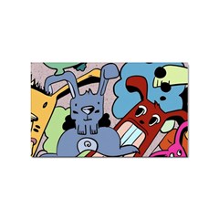 Graffiti Monster Street Theme Sticker Rectangular (100 Pack)