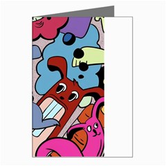 Graffiti Monster Street Theme Greeting Cards (pkg Of 8) by Bedest