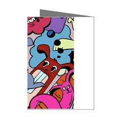 Graffiti Monster Street Theme Mini Greeting Cards (pkg Of 8) by Bedest