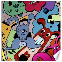 Graffiti Monster Street Theme Canvas 12  X 12  by Bedest