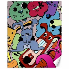 Graffiti Monster Street Theme Canvas 11  X 14  by Bedest