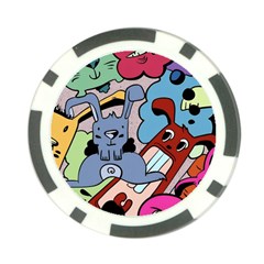 Graffiti Monster Street Theme Poker Chip Card Guard by Bedest