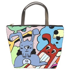 Graffiti Monster Street Theme Bucket Bag by Bedest