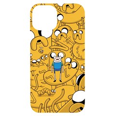 Adventure Time Finn Jake Cartoon Iphone 14 Black Uv Print Case by Bedest