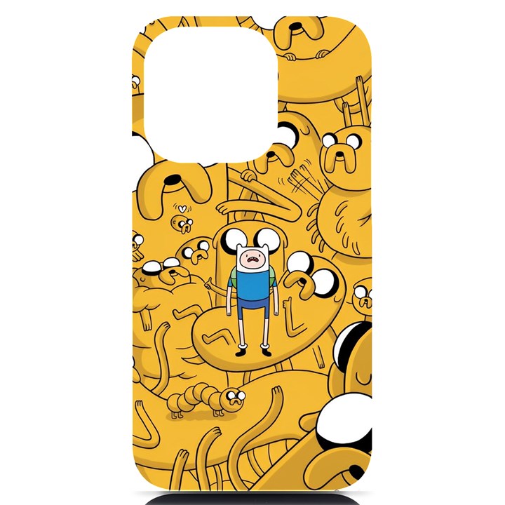 Adventure Time Finn Jake Cartoon iPhone 14 Pro Black UV Print Case