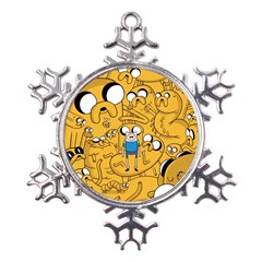 Adventure Time Finn Jake Cartoon Metal Large Snowflake Ornament