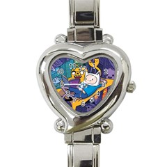 Adventure Time Finn  Jake Marceline Heart Italian Charm Watch by Bedest