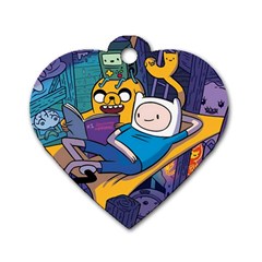 Adventure Time Finn  Jake Marceline Dog Tag Heart (one Side) by Bedest