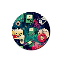 Adventure Time America Halloween Rubber Coaster (round) by Bedest