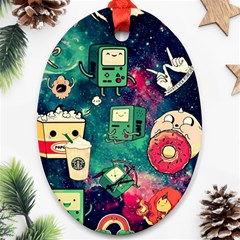 Adventure Time America Halloween Oval Ornament (two Sides) by Bedest