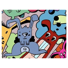 Graffiti Monster Street Theme Two Sides Premium Plush Fleece Blanket (extra Small) by Bedest