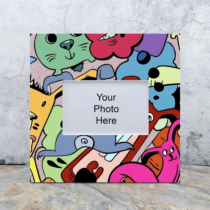 Graffiti Monster Street Theme White Box Photo Frame 4  x 6 