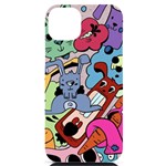 Graffiti Monster Street Theme iPhone 14 Plus Black UV Print Case Front