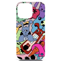 Graffiti Monster Street Theme Iphone 14 Pro Max Black Uv Print Case by Bedest