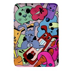 Graffiti Monster Street Theme Rectangular Glass Fridge Magnet (4 Pack) by Bedest