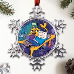 Adventure Time Finn  Jake Marceline Metal Large Snowflake Ornament by Bedest