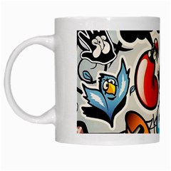 Comical Words Animals Comic Omics Crazy Graffiti White Mug by Bedest