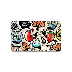 Comical Words Animals Comic Omics Crazy Graffiti Magnet (name Card) by Bedest