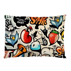 Comical Words Animals Comic Omics Crazy Graffiti Pillow Case by Bedest