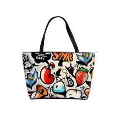 Comical Words Animals Comic Omics Crazy Graffiti Classic Shoulder Handbag by Bedest