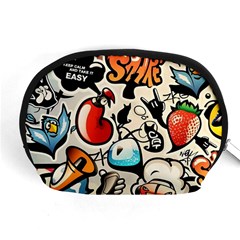 Comical Words Animals Comic Omics Crazy Graffiti Accessory Pouch (medium) by Bedest