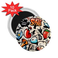 Art Book Gang Crazy Graffiti Supreme Work 2 25  Magnets (10 Pack)  by Bedest