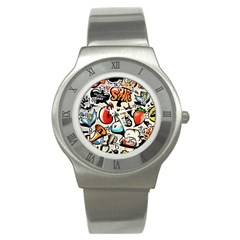 Art Book Gang Crazy Graffiti Supreme Work Stainless Steel Watch