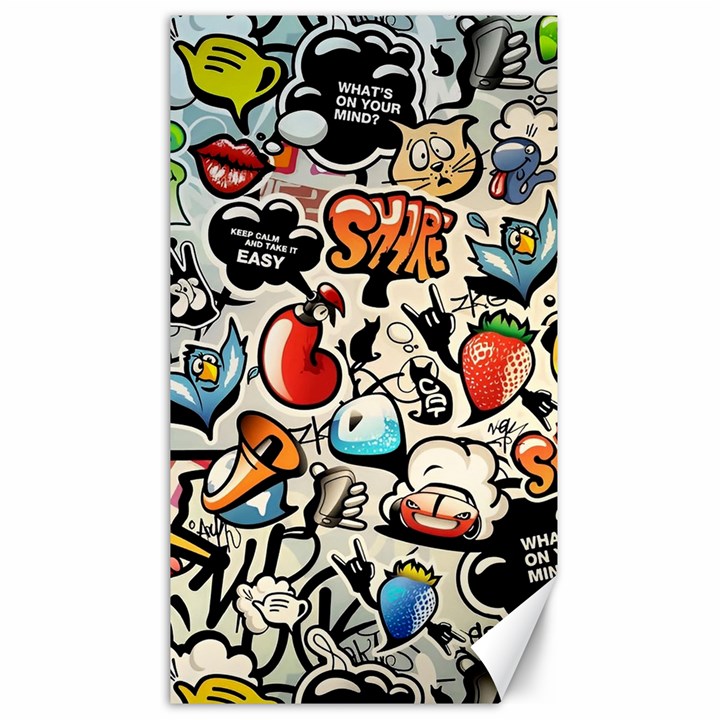 Art Book Gang Crazy Graffiti Supreme Work Canvas 40  x 72 