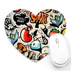 Art Book Gang Crazy Graffiti Supreme Work Heart Mousepad by Bedest