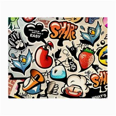 Art Book Gang Crazy Graffiti Supreme Work Small Glasses Cloth (2 Sides) by Bedest