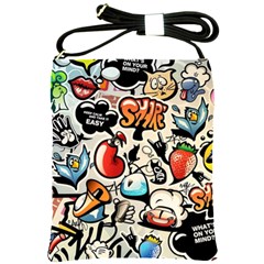 Art Book Gang Crazy Graffiti Supreme Work Shoulder Sling Bag by Bedest