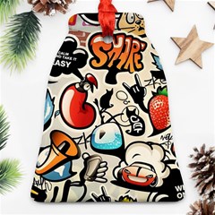 Art Book Gang Crazy Graffiti Supreme Work Bell Ornament (two Sides) by Bedest