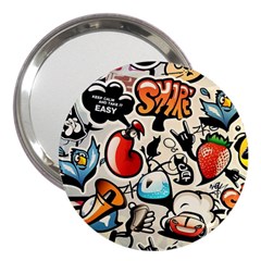 Art Book Gang Crazy Graffiti Supreme Work 3  Handbag Mirrors by Bedest