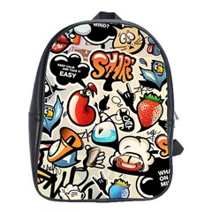 Art Book Gang Crazy Graffiti Supreme Work School Bag (xl) by Bedest