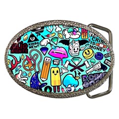 Graffiti Pop Art Crazy Retro Belt Buckles by Bedest