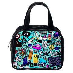 Graffiti Pop Art Crazy Retro Classic Handbag (one Side) by Bedest