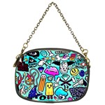 Graffiti Pop Art Crazy Retro Chain Purse (Two Sides) Front