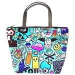 Graffiti Pop Art Crazy Retro Bucket Bag Front