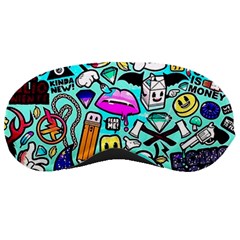 Graffiti Pop Art Crazy Retro Sleep Mask by Bedest