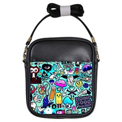 Graffiti Pop Art Crazy Retro Girls Sling Bag by Bedest