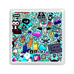 Graffiti Pop Art Crazy Retro Memory Card Reader (square) by Bedest