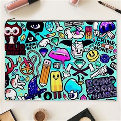 Graffiti Pop Art Crazy Retro Cosmetic Bag (xxxl) by Bedest