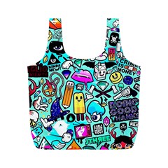 Graffiti Pop Art Crazy Retro Full Print Recycle Bag (m) by Bedest