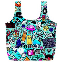 Graffiti Pop Art Crazy Retro Full Print Recycle Bag (xl) by Bedest