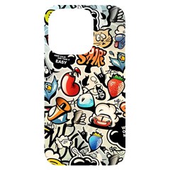 Comical Words Animals Comic Omics Crazy Graffiti Iphone 14 Pro Black Uv Print Case by Bedest