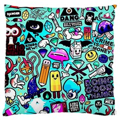 Graffiti Pop Art Crazy Retro Standard Premium Plush Fleece Cushion Case (one Side) by Bedest